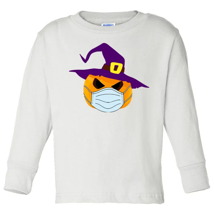 Halloween Jack O Lantern Masked Up Toddler Long Sleeve Shirt