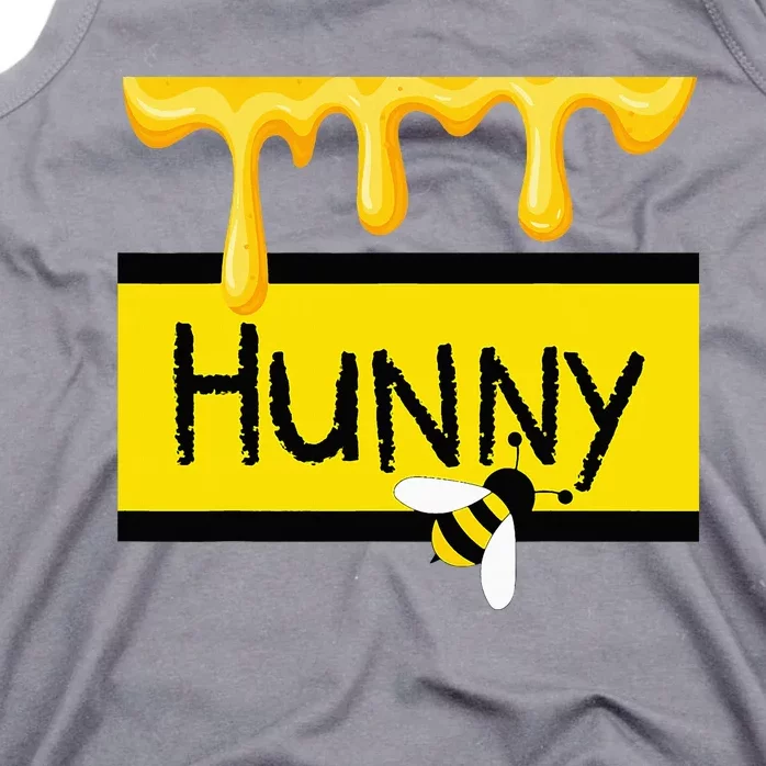 Hunny Jar Simulating With Dripping Honey And A Bee Tank Top