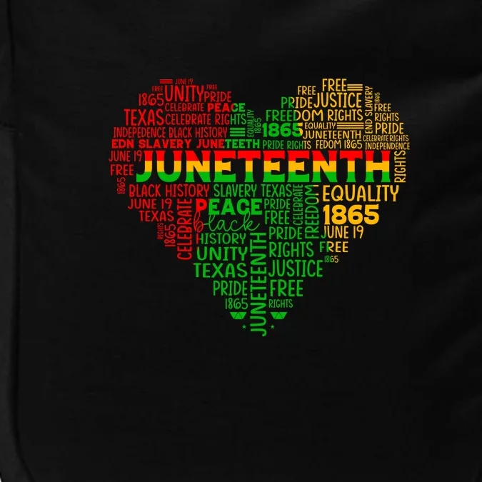 Heart Juneteenth Since 1865 Afro America Typography Gift Impact Tech Backpack