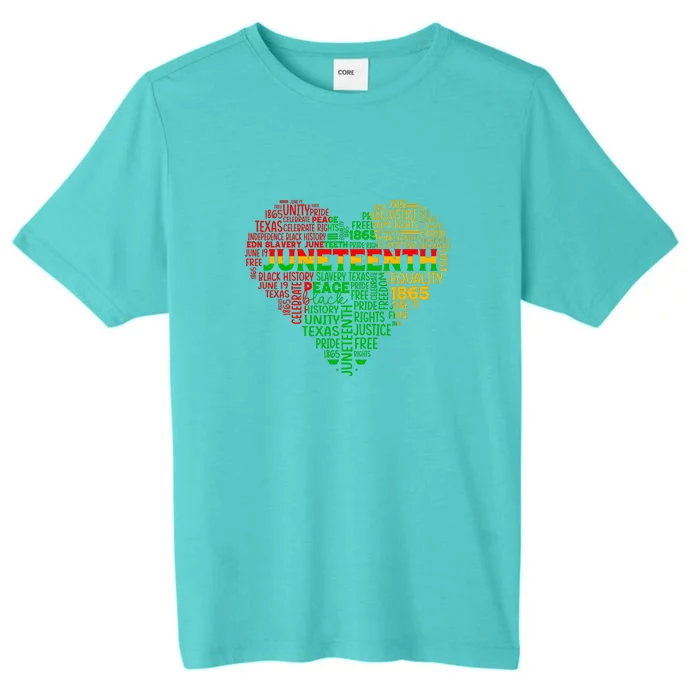 Heart Juneteenth Since 1865 Afro America Typography Gift ChromaSoft Performance T-Shirt