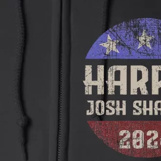 Harris Josh Shapiro 2024 President Vp Usa Election Patriotic Full Zip Hoodie