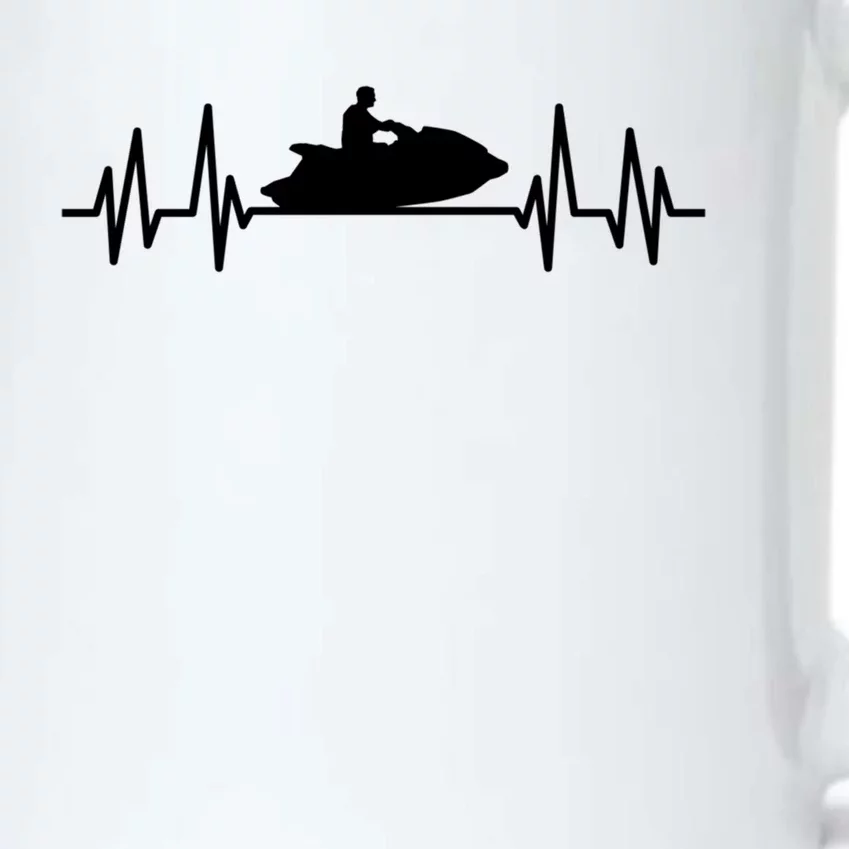 Heartbeat Jet Ski Water Sports Jet Skiing Gift Black Color Changing Mug