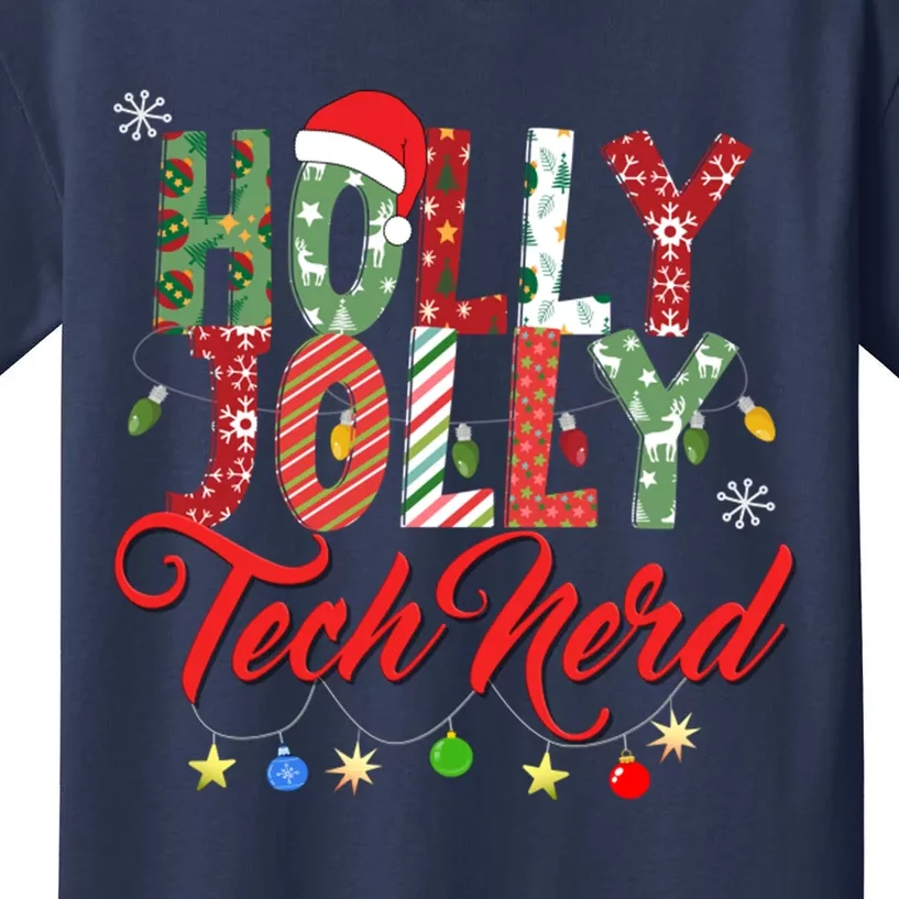 Holly Jolly Tech Nerd Kids T-Shirt