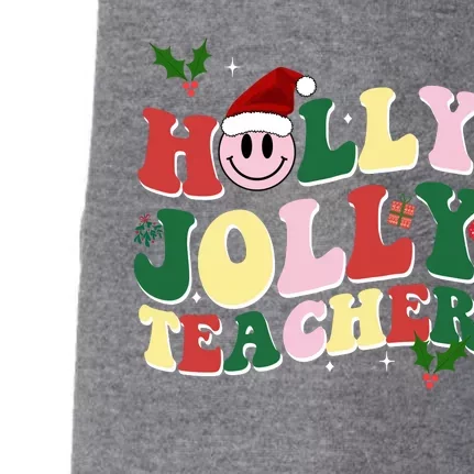 Holly Jolly Teacher Cute Christmas Gift Doggie 3-End Fleece Hoodie