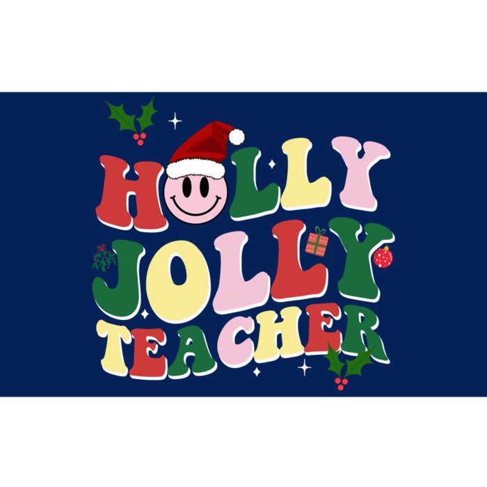 Holly Jolly Teacher Cute Christmas Gift Bumper Sticker