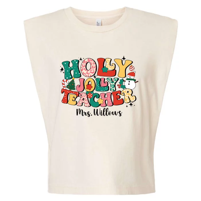 Holly Jolly Teacher Christmas Garment-Dyed Women's Muscle Tee