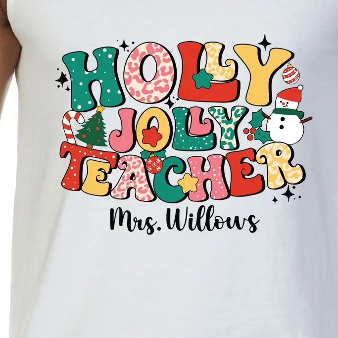 Holly Jolly Teacher Christmas Comfort Colors® Tank Top