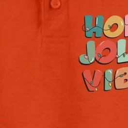 Holly Jolly Vibes Christmas Lights Dry Zone Grid Performance Polo