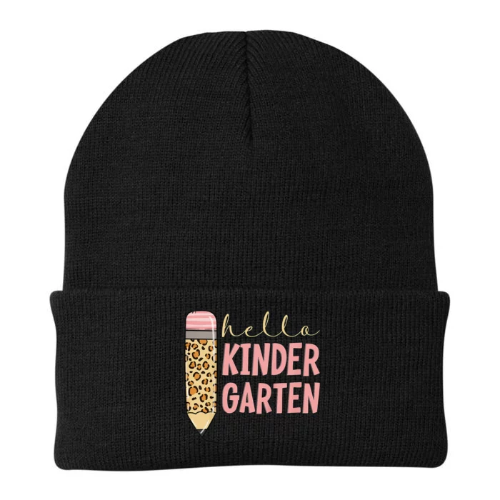 Hello Kindergarten 1st Day Of Kindergarten Pencil Knit Cap Winter Beanie