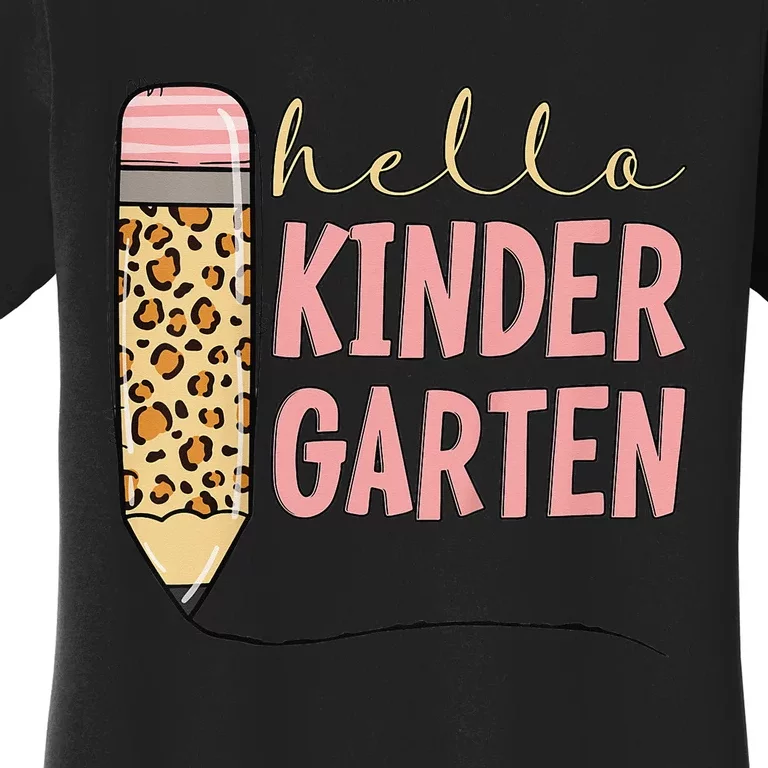 Hello Kindergarten 1st Day Of Kindergarten Pencil Women's T-Shirt