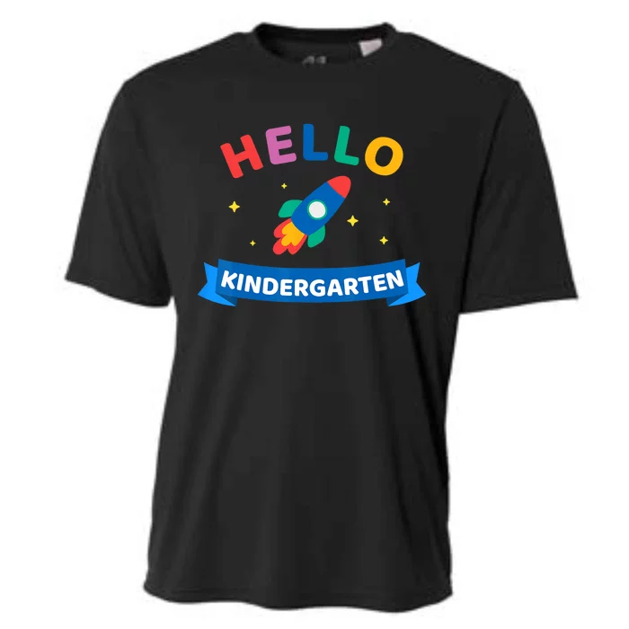 Hello Kindergarten 1st Day Back To School For Teacher Kids Cooling Performance Crew T-Shirt