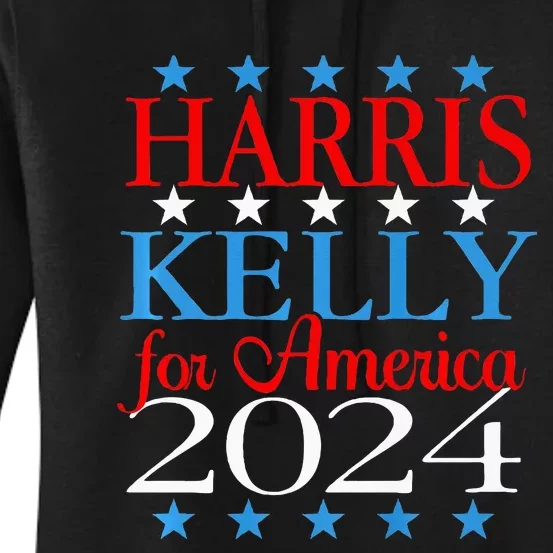 Harris Kelly 2024 For America Kamala 2024 Campaign Democrat Women's Pullover Hoodie