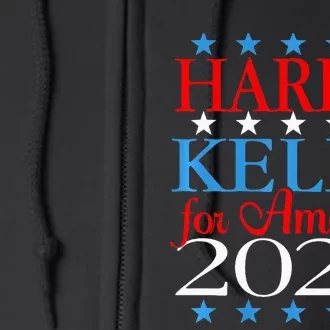 Harris Kelly 2024 For America Kamala 2024 Campaign Democrat Full Zip Hoodie