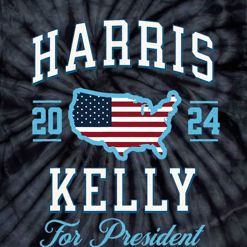 Harris Kelly 2024 Usa Flag Presidential Election Tie-Dye T-Shirt