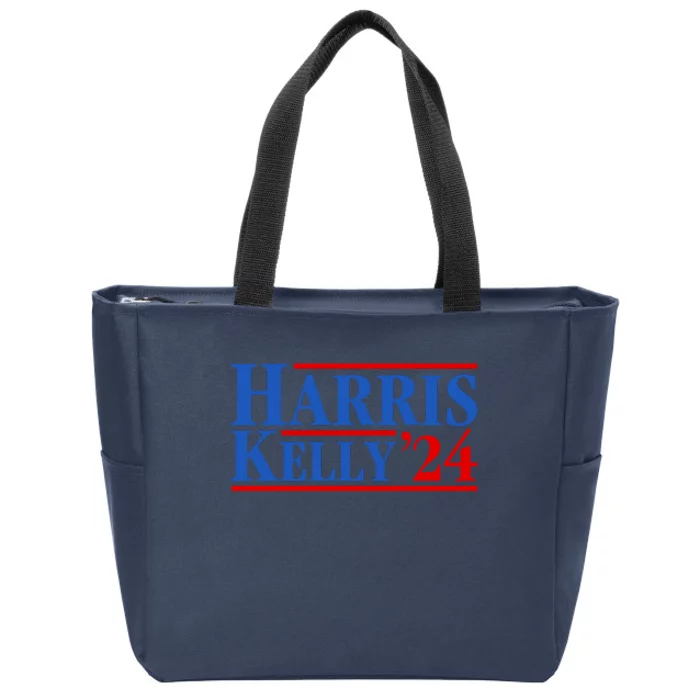 Harris Kelly 2024 For President Kamala Harris Mark Kelly Zip Tote Bag