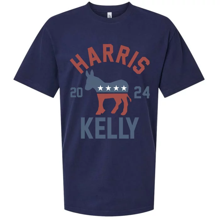 Harris Kelly 2024 For President Kamala Harris Mark Kelly Sueded Cloud Jersey T-Shirt