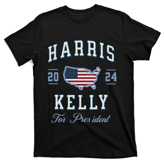 Harris Kelly 2024 Usa Flag Presidential Election Vintage T-Shirt