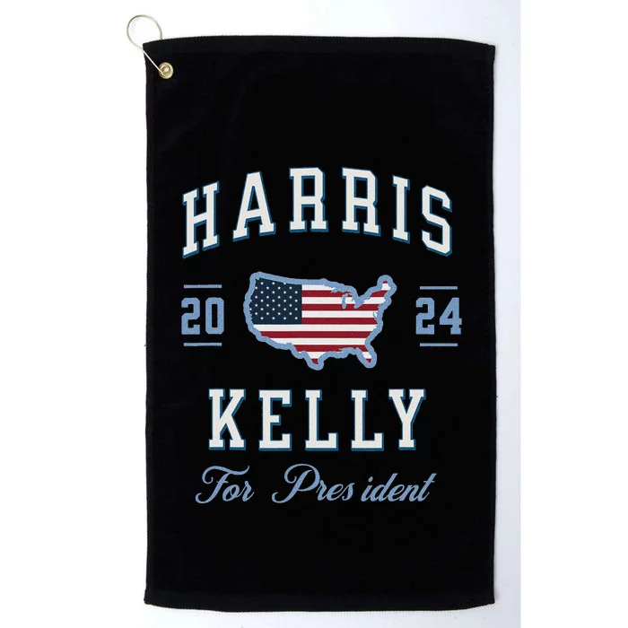 Harris Kelly 2024 Usa Flag Presidential Election Vintage Platinum Collection Golf Towel