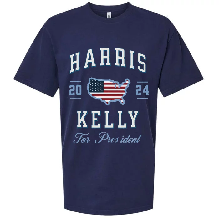 Harris Kelly 2024 Usa Flag Presidential Election Vintage Sueded Cloud Jersey T-Shirt