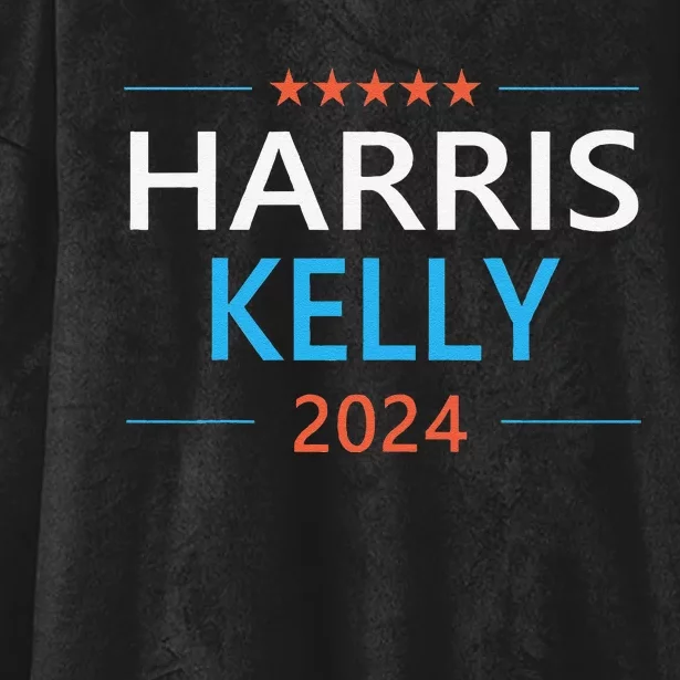 Harris Kelly 2024 For President Kamala Harris Democrat Hooded Wearable Blanket