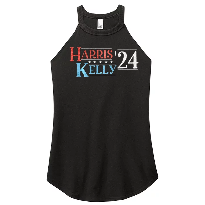 Harris Kelly 2024 For President Vintage Patriotic Democrat Women’s Perfect Tri Rocker Tank