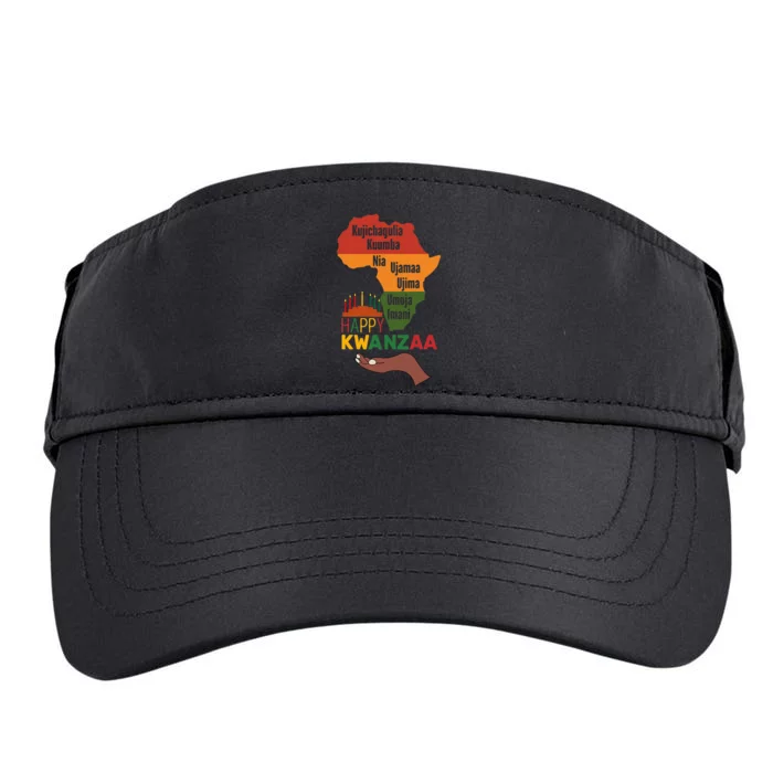 Happy Kwanzaa 7 Principles Of Kwanzaa Adult Drive Performance Visor