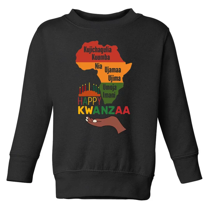 Happy Kwanzaa 7 Principles Of Kwanzaa Toddler Sweatshirt