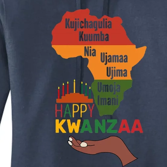 Happy Kwanzaa  7 Principles Of Kwanzaa Women's Pullover Hoodie