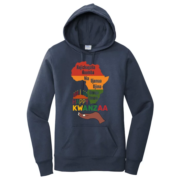 Happy Kwanzaa  7 Principles Of Kwanzaa Women's Pullover Hoodie