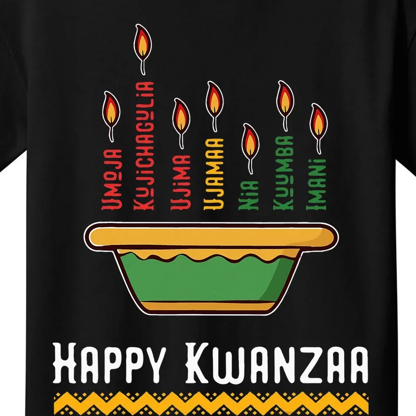 Happy Kwanzaa 7 Principles Of Kwanzaa Dec 26 Jan 1 Kids T-Shirt