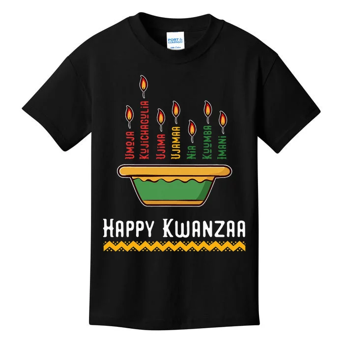 Happy Kwanzaa 7 Principles Of Kwanzaa Dec 26 Jan 1 Kids T-Shirt