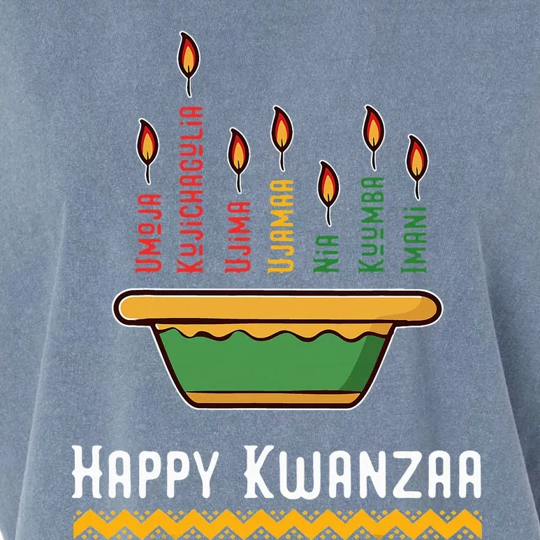 Happy Kwanzaa 7 Principles Of Kwanzaa Dec 26 Jan 1 Garment-Dyed Women's Muscle Tee