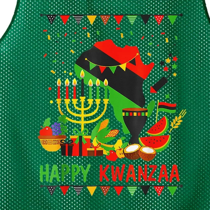 Happy Kwanzaa 7 Principles Of Kwanzaa December 26 January 1 Mesh Reversible Basketball Jersey Tank