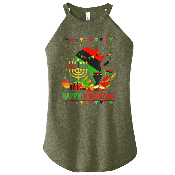 Happy Kwanzaa 7 Principles Of Kwanzaa December 26 January 1 Women’s Perfect Tri Rocker Tank