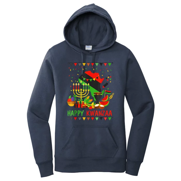 Happy Kwanzaa 7 Principles Of Kwanzaa December 26 January 1 Women's Pullover Hoodie