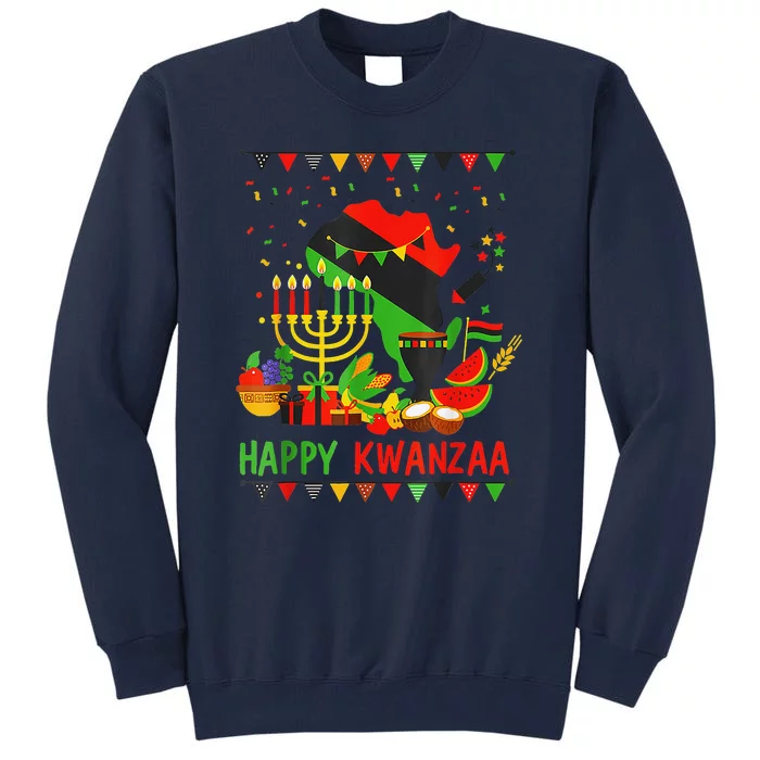 Happy Kwanzaa 7 Principles Of Kwanzaa December 26 January 1 Tall Sweatshirt