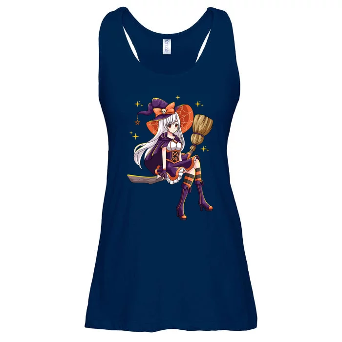 Halloween Kawaii Anime Manga Witch Wo Girl Ladies Essential Flowy Tank