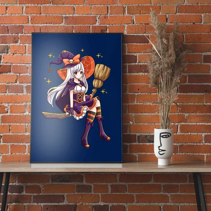 Halloween Kawaii Anime Manga Witch Wo Girl Poster