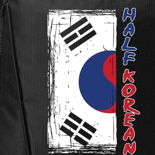 Half Korean American Graphic Funny South Korean Flag City Backpack