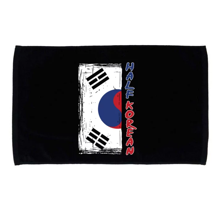 Half Korean American Graphic Funny South Korean Flag Microfiber Hand Towel