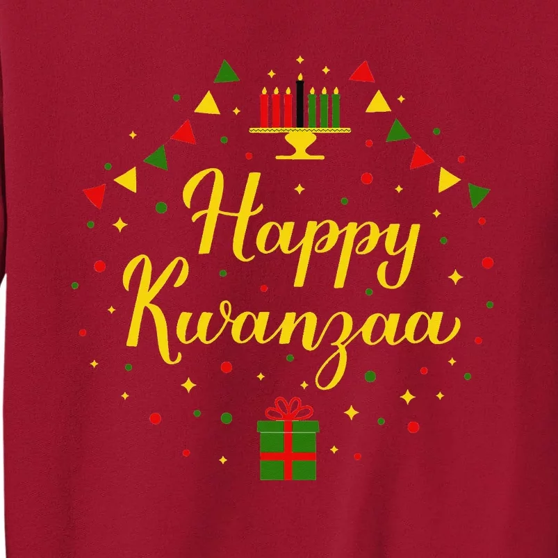 Happy Kwanzaa African Black Woman 7 Principles Tall Sweatshirt