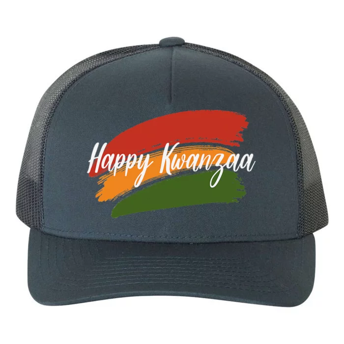 Happy Kwanzaa African Black Woman 7 Principles Yupoong Adult 5-Panel Trucker Hat