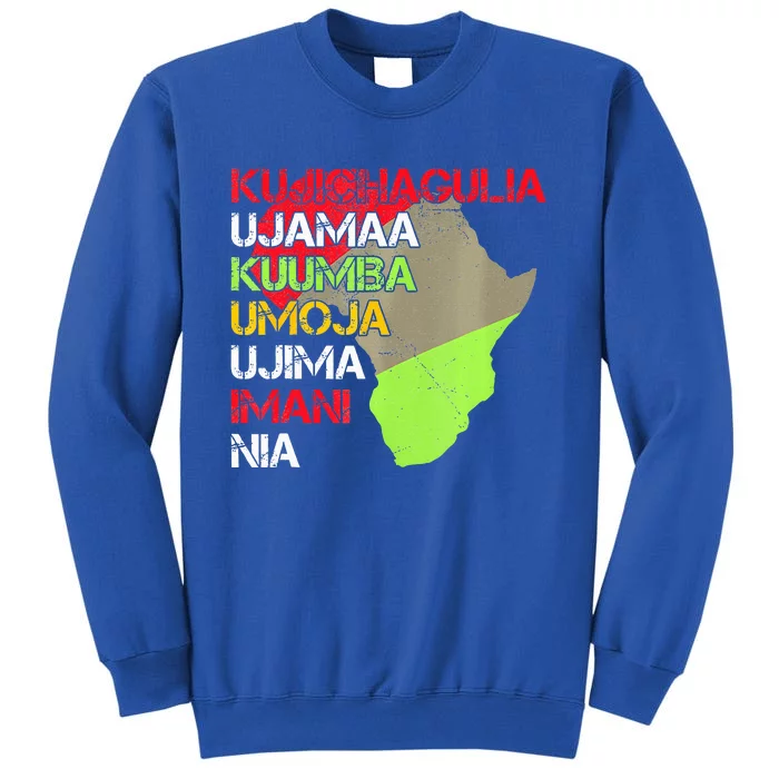 Happy Kwanzaa Africa Map 7 Seven Principles Celebration Sweatshirt