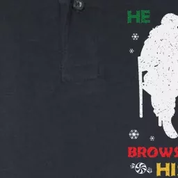 He Knows Browsing History Christmas Funny Santa Lover Softstyle Adult Sport Polo