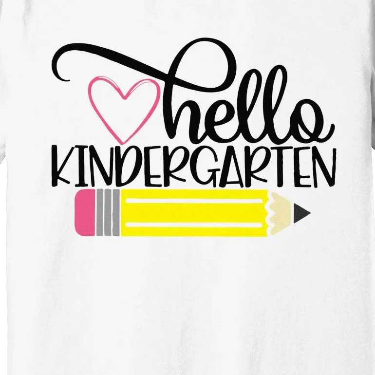 Hello Kindergarten Back to School Teacher Student Gift Premium T-Shirt