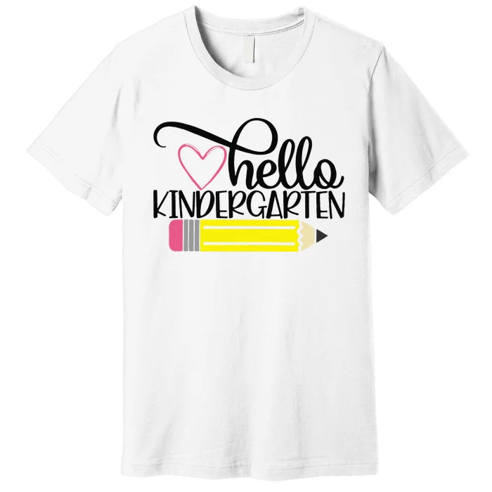 Hello Kindergarten Back to School Teacher Student Gift Premium T-Shirt