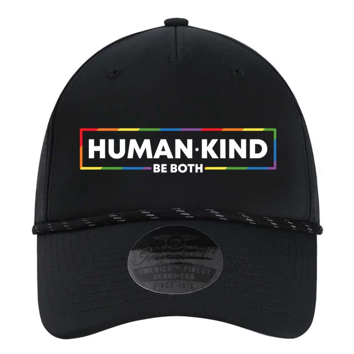 Human Kind Be Both Lgbtq Ally Pride Rainbow Positive Message Gift Performance The Dyno Cap