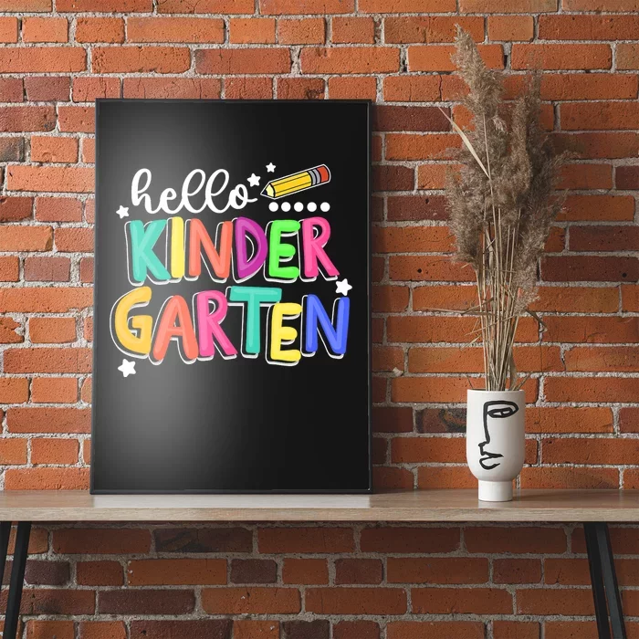 Hello Kindergarten Back To School Teacher Student Gift Poster