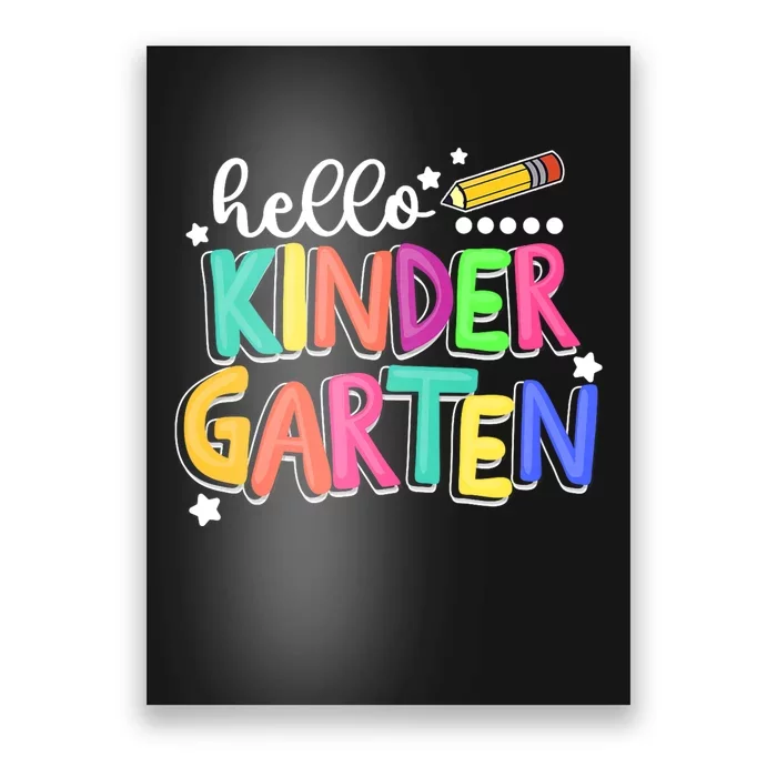 Hello Kindergarten Back To School Teacher Student Gift Poster