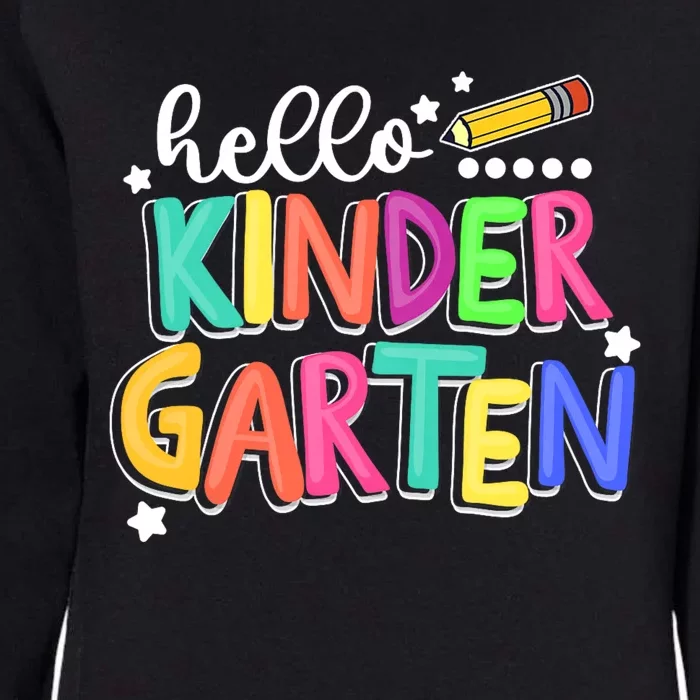 Hello Kindergarten Back To School Teacher Student Gift Womens California Wash Sweatshirt